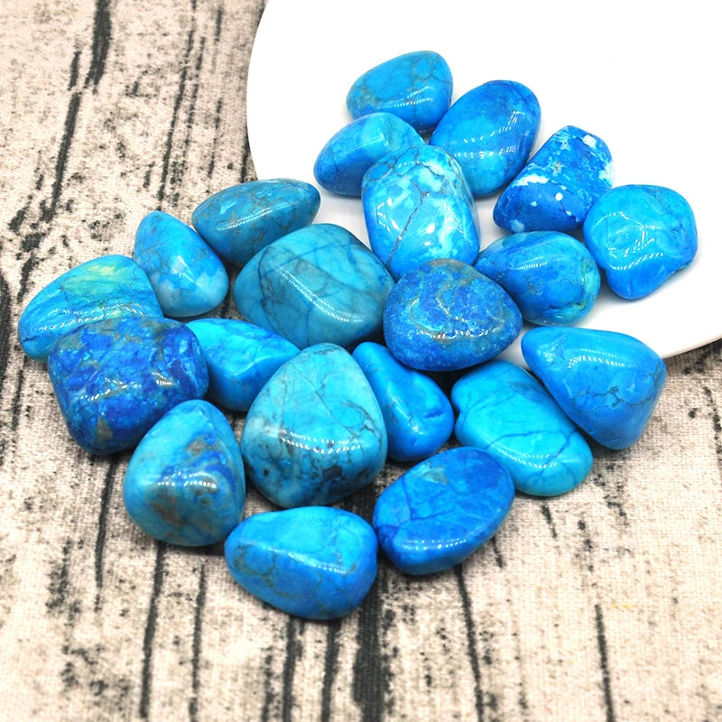 Natural Blue Turquoise Gravel Specimen Size Irregular Tumbled Stones Reiki Healing Crystals Quartzs Mineral Home Aquarium Decor