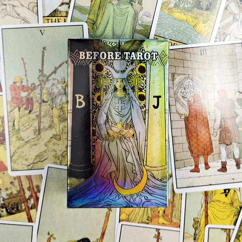 Before Tarot Cards Board Game Tarot Divination Deck 78 Sheet English PDF Guide Book Playing Card Oracle Wisdom Home Party Family