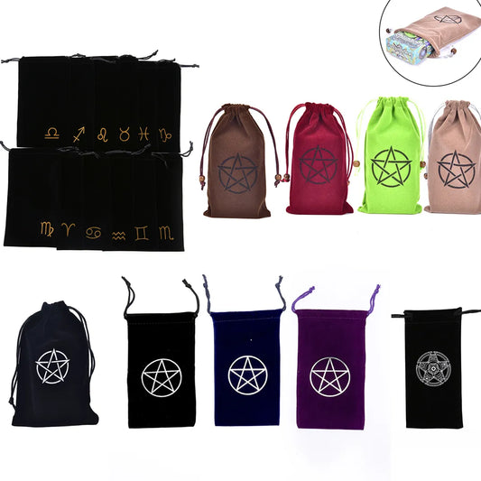 1PC Tarot Card Table Game  Survival Bracelets With Clasp Emergency Tool Table Game Tarot Card Storage Bag Velvet High Quality