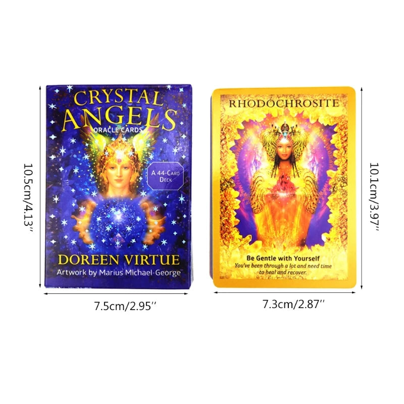 Crystal Angel Oracle Cards Family Party Board Game Divination Fate Full English 44 Cards Deck Tarot