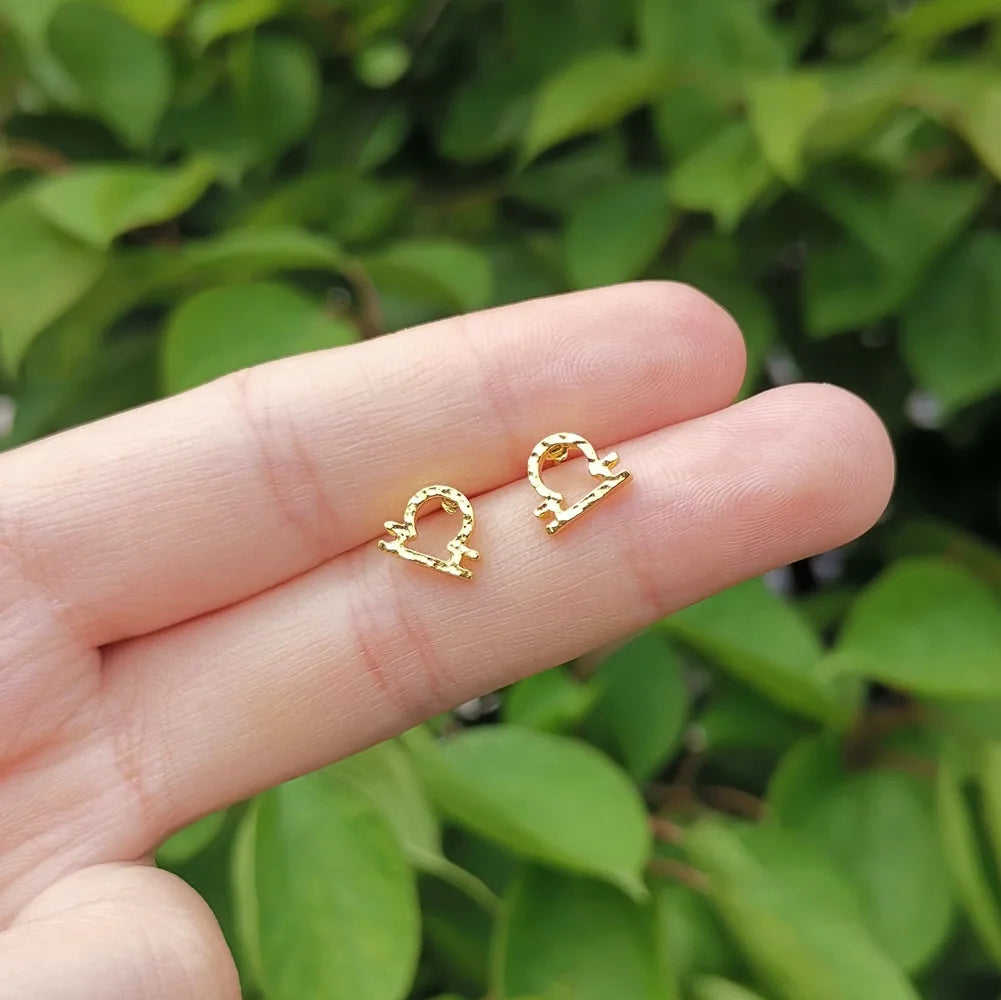 1Pair 12 Constellation Symbol Stud Earrings Virgo Leo Libra Aquarius Zodiac Cartilage Earrings Piercing Jewelry Birthday Gifts