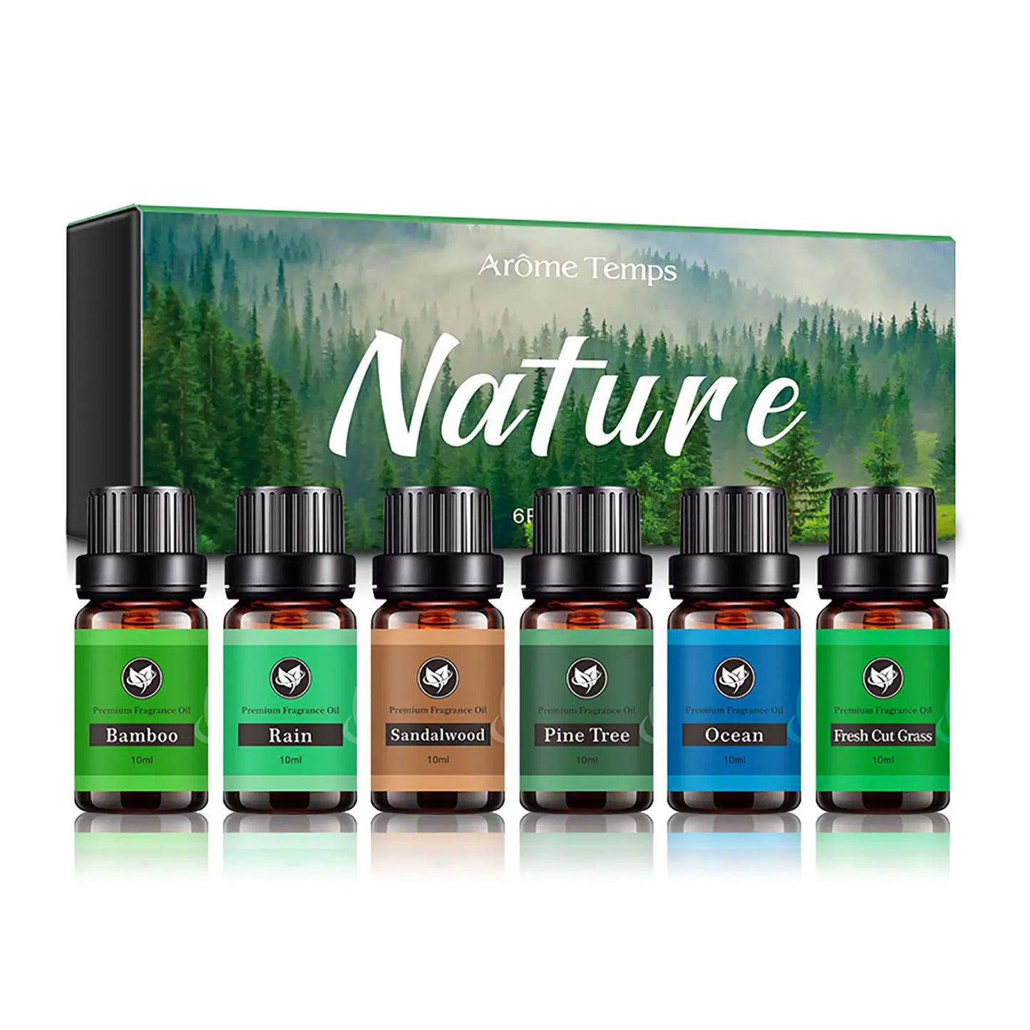 10ml 6 Bottles Aromatic Plant Fragrance Oil Aromatherapy Diffusers Freshening Air Relieve Stress Essential Oil