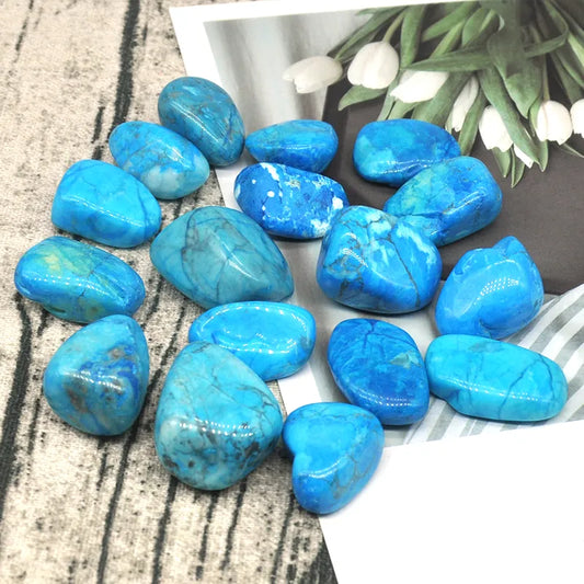 Natural Blue Turquoise Gravel Specimen Size Irregular Tumbled Stones Reiki Healing Crystals Quartzs Mineral Home Aquarium Decor