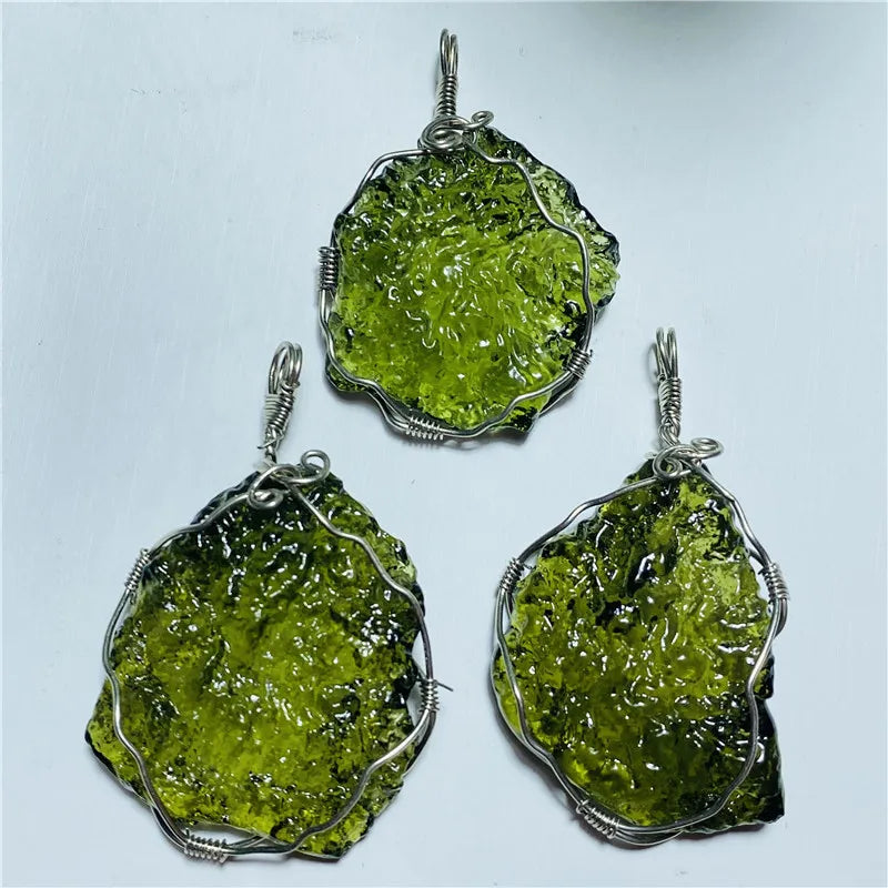 High Quality Moldavite Czech Meteorite Mineral Specimen Spiritual Healing Aerolite Crystal Energy Stone