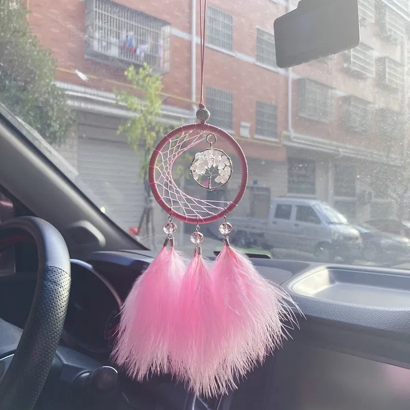 Dream Catcher Car Pendant Interior Car Pendant Feather Dream Catcher Car Pendant Decoration Girl's Gift Wall Pendant Gift