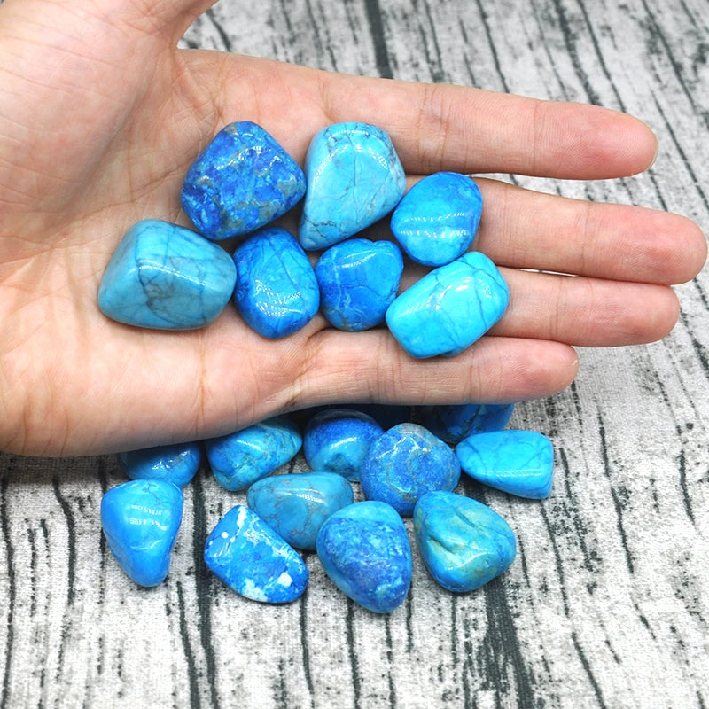 Natural Blue Turquoise Gravel Specimen Size Irregular Tumbled Stones Reiki Healing Crystals Quartzs Mineral Home Aquarium Decor