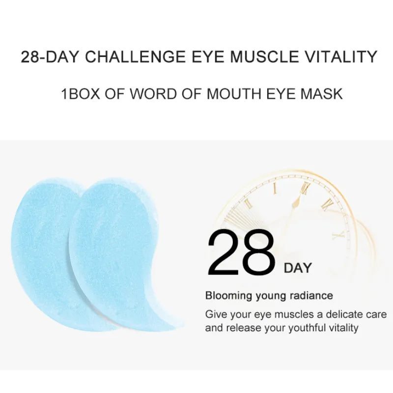 60pcs Hyaluronic Acid Eye Mask Eye Patches Moisturize Remove Dark Circles Eye Bag Collagen Gel Anti Wrinkle Mask Eye Skin Care