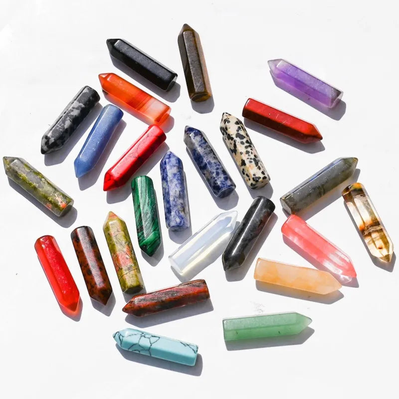 21pcs Nature Crystal Healing Stone 7 Chakra Balance Stone Spiritual Astrology Yoga Energy Reiki Healing Crystal Stone wholesale