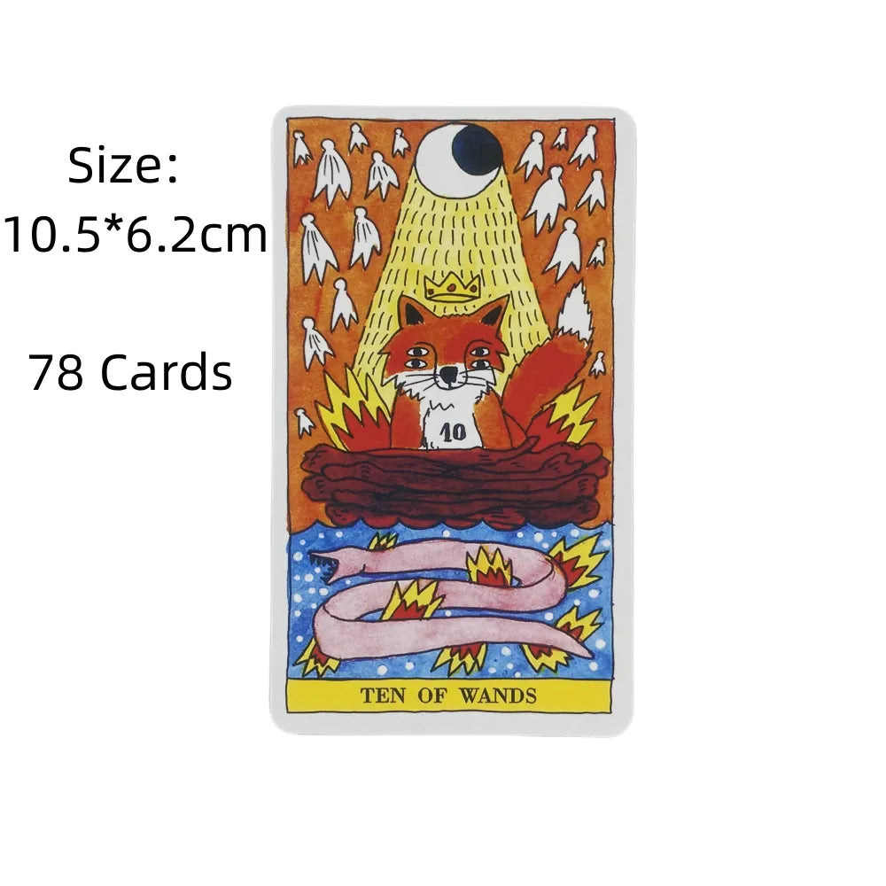 Tarot Del Fuego Cards A 78 Deck Oracle English Visions Divination Edition Borad Playing Games