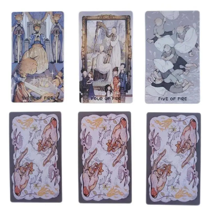 New 78 Card Tarot Deck Oracles Cards 12x7cm Monsoon Tarot Mysterious Divination Witches Tarot Cards Board Game