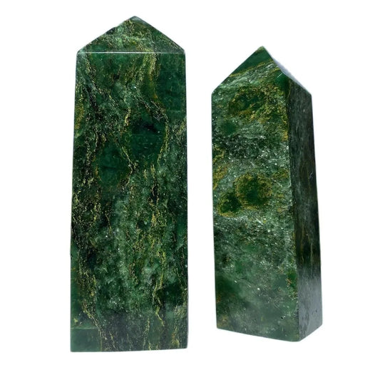 Natural Crystal Raw Gemstone Emerald Obelisk Wand Tower Healing Ornament Point Home Decoration  Energy Mineral Reiki  Gift Stone