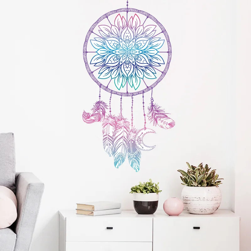 Sticker Decor Children's Room Purple Dream Catcher Easy to Paste Shop Doors/Windows/House/Office Home Living Decorate