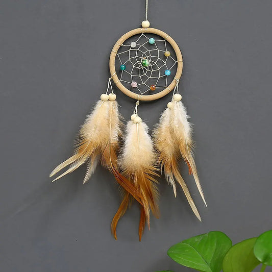 Handmad Dream Catcher Accessories Feather Pendant Decoration Ornament Circular Hanging Ornaments Car Home Decoration