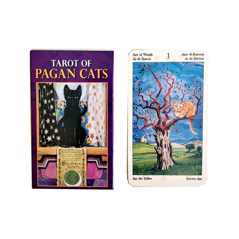 Cats Pagan Cat 10.7x6.3 Size Oracle Cards Tarot Party Personal Entertainment Reading Guide Desk Card Game