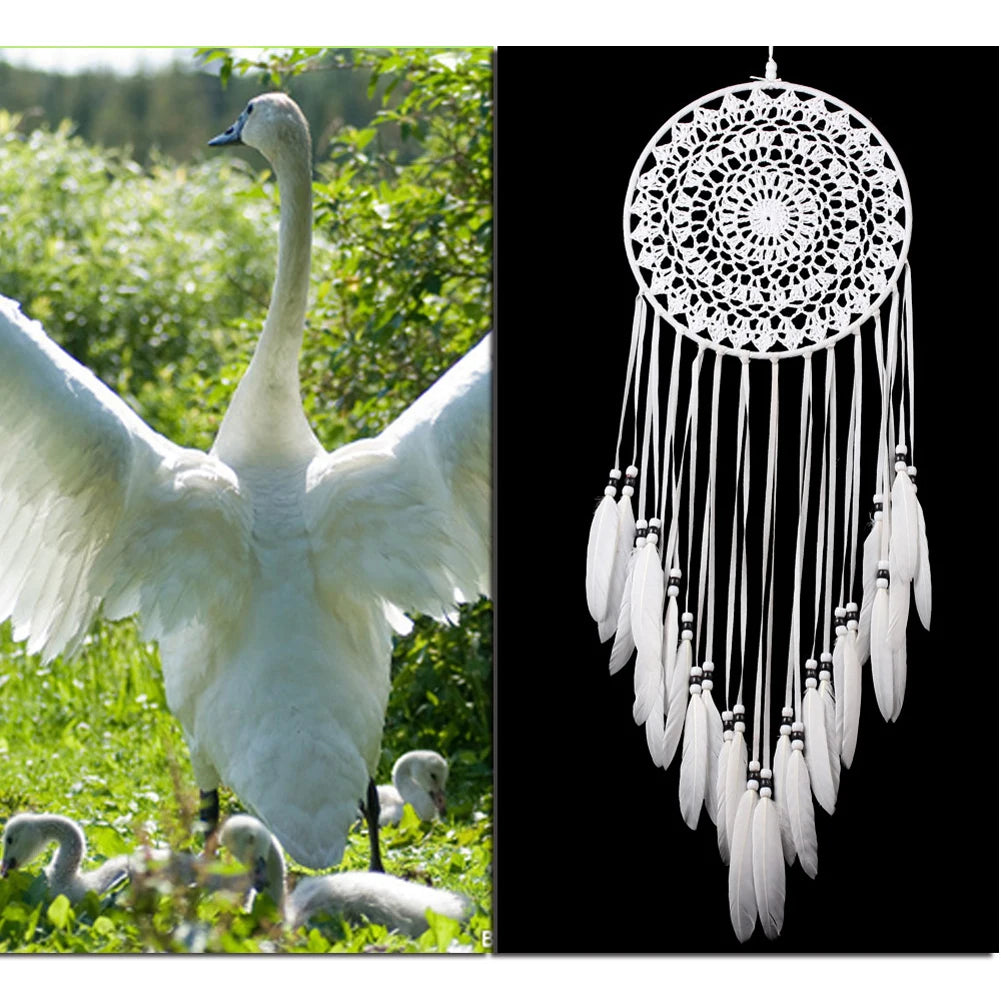 White Simple Decorative Creative Pattern Dream Catcher Wall Hanging Home Craft Gift Dreamcatcher Ornament Bedroom Decoration