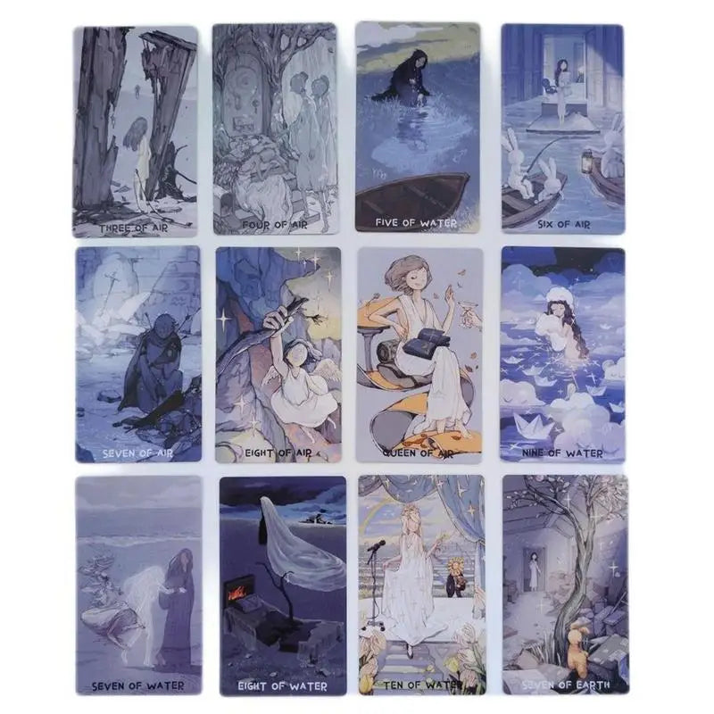 New 78 Card Tarot Deck Oracles Cards 12x7cm Monsoon Tarot Mysterious Divination Witches Tarot Cards Board Game