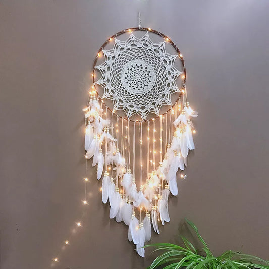 big dream catcher hanging/light decoration nordic decoration home girls room/nursery/kids decor dreamcatcher children room new 5