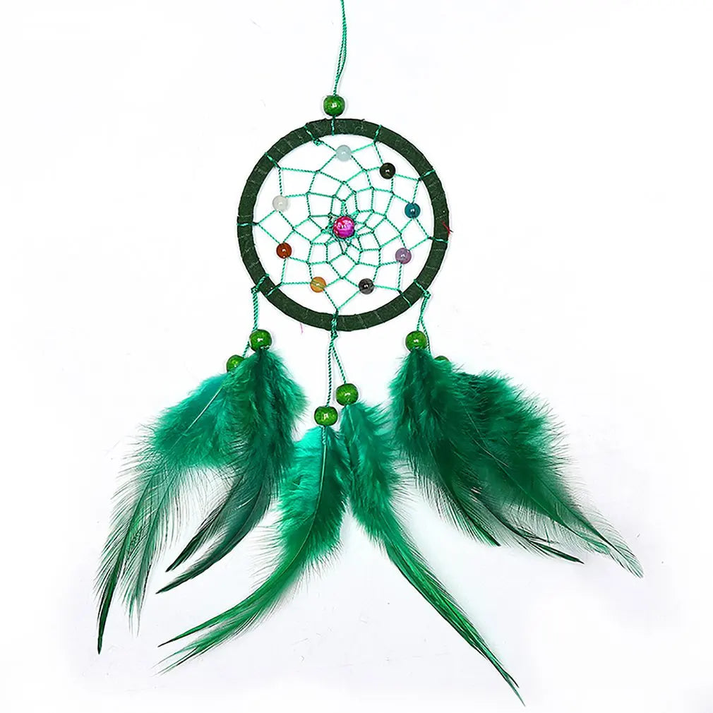 Handmad Dream Catcher Accessories Feather Pendant Decoration Ornament Circular Hanging Ornaments Car Home Decoration