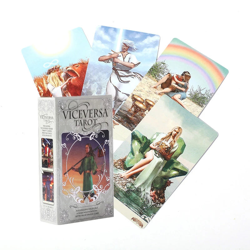 78pcs/box Vice Versa Tarot Cards Deck and Guidebook Card Fate Divination Game Tarot Cards Board Games For Party Holiday Gift