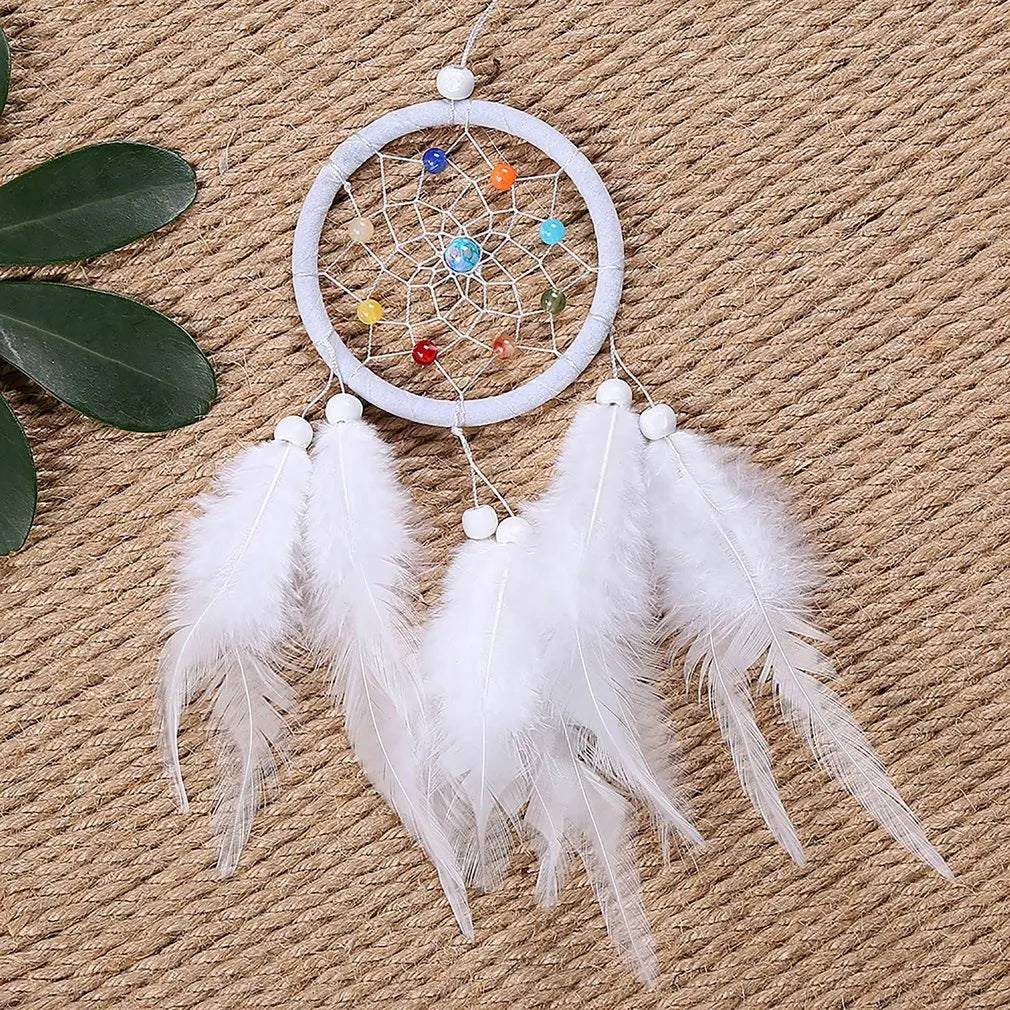 Handmad Dream Catcher Accessories Feather Pendant Decoration Ornament Circular Hanging Ornaments Car Home Decoration