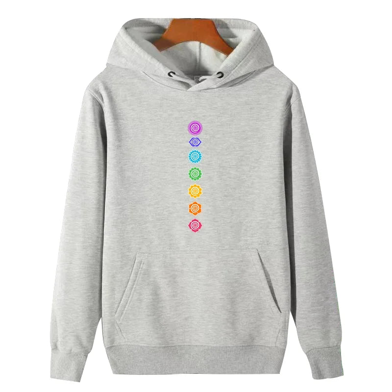 7 Chakras Spiritual Meditation Zen Om Buddhism Energy fashion graphic Hooded Shirt winter thick sweater hoodie fleece hoodie