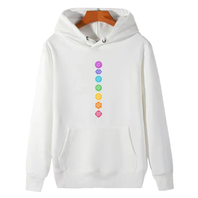 7 Chakras Spiritual Meditation Zen Om Buddhism Energy fashion graphic Hooded Shirt winter thick sweater hoodie fleece hoodie