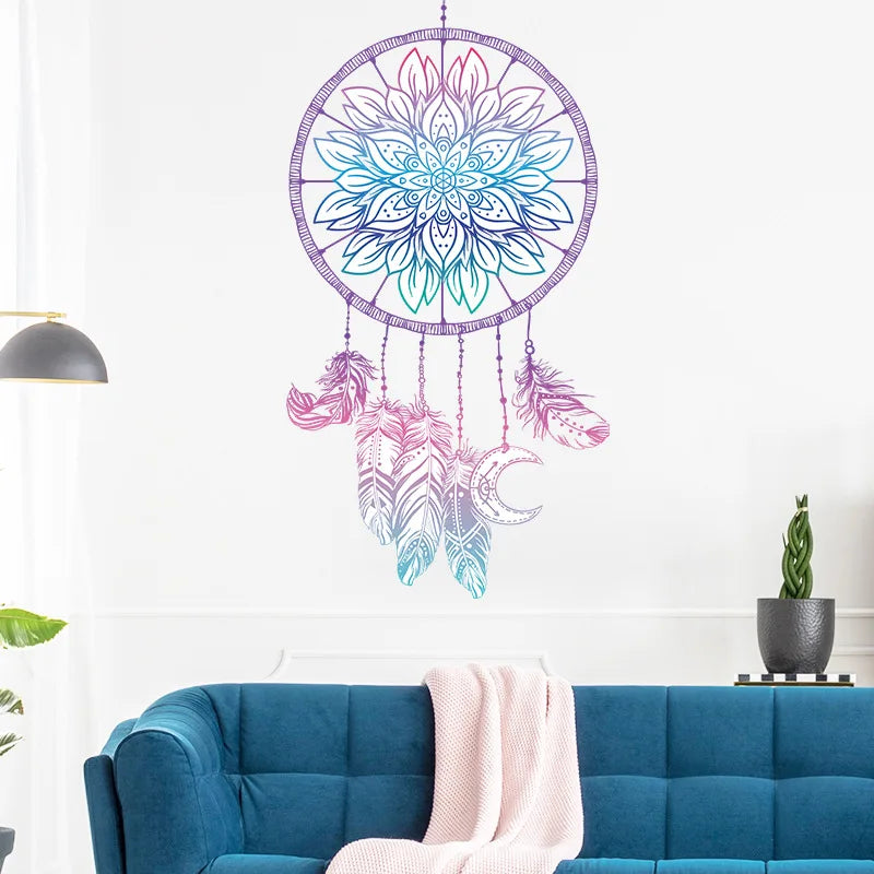 Sticker Decor Children's Room Purple Dream Catcher Easy to Paste Shop Doors/Windows/House/Office Home Living Decorate