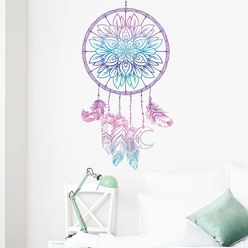 Sticker Decor Children's Room Purple Dream Catcher Easy to Paste Shop Doors/Windows/House/Office Home Living Decorate