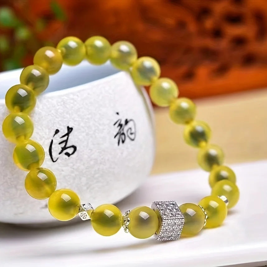 candy yellow agate bracelets home decoration spiritual healing crystal