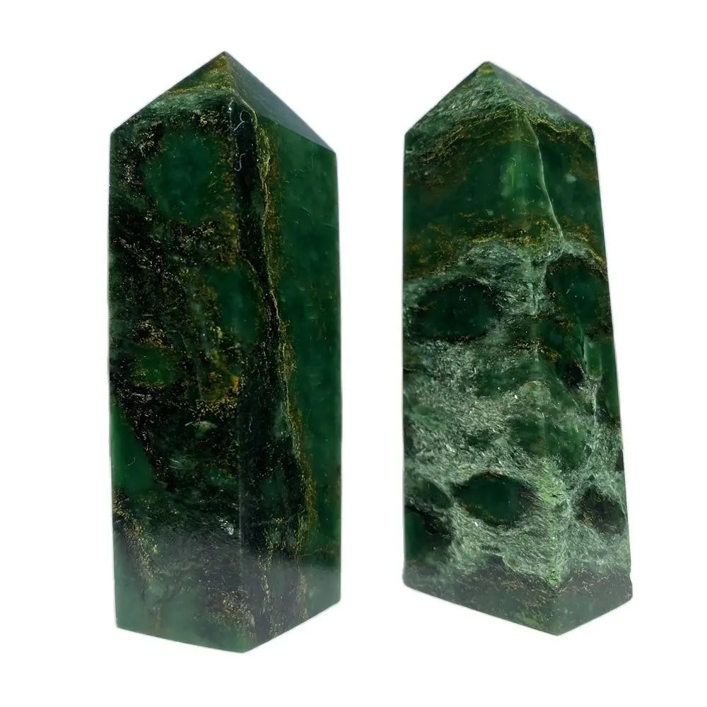 Natural Crystal Raw Gemstone Emerald Obelisk Wand Tower Healing Ornament Point Home Decoration  Energy Mineral Reiki  Gift Stone