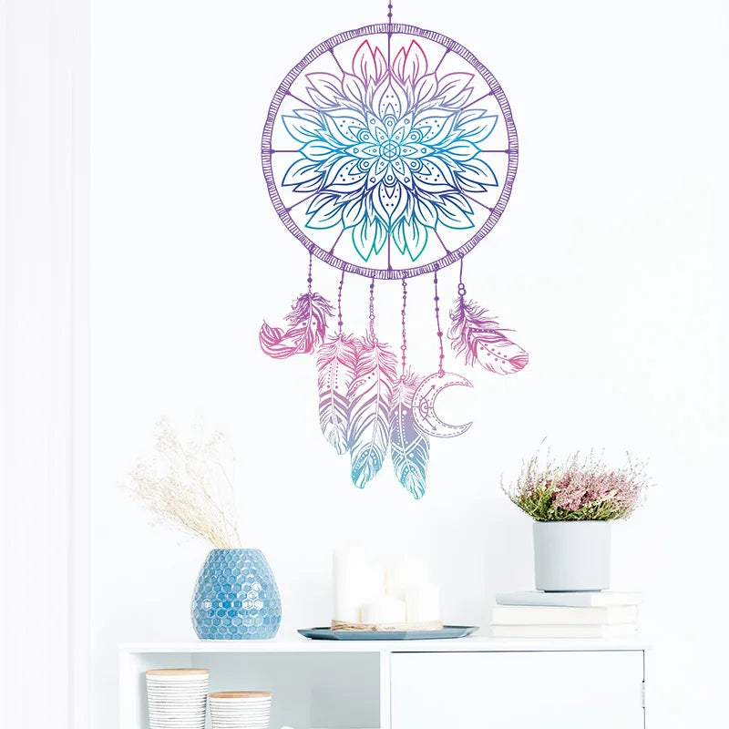 Sticker Decor Children's Room Purple Dream Catcher Easy to Paste Shop Doors/Windows/House/Office Home Living Decorate