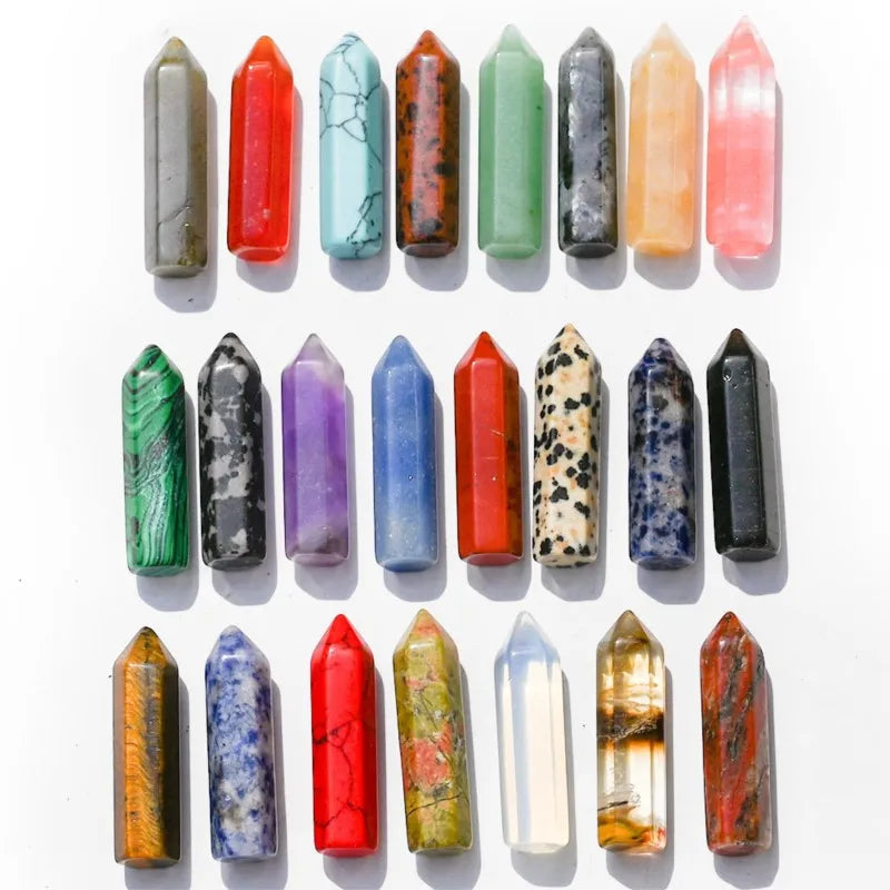 21pcs Nature Crystal Healing Stone 7 Chakra Balance Stone Spiritual Astrology Yoga Energy Reiki Healing Crystal Stone wholesale