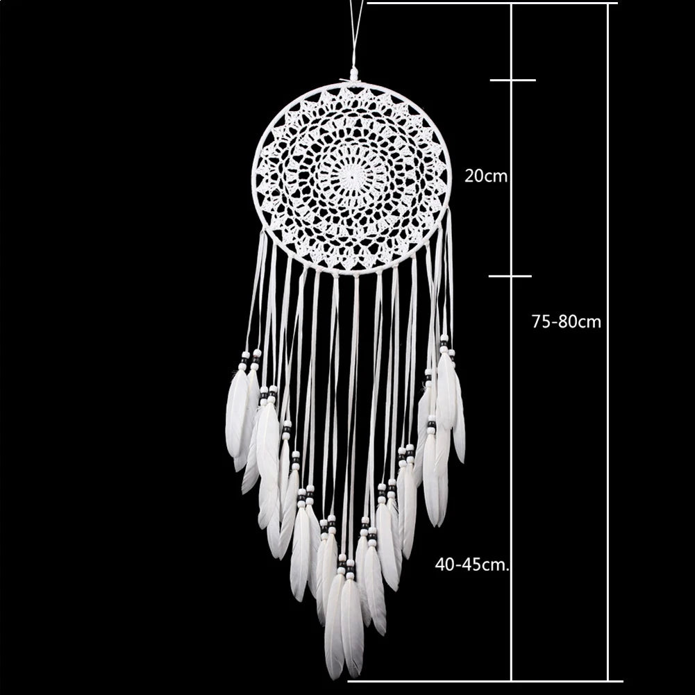 White Simple Decorative Creative Pattern Dream Catcher Wall Hanging Home Craft Gift Dreamcatcher Ornament Bedroom Decoration