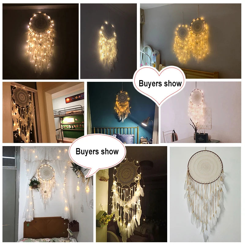 big dream catcher hanging/light decoration nordic decoration home girls room/nursery/kids decor dreamcatcher children room new 5