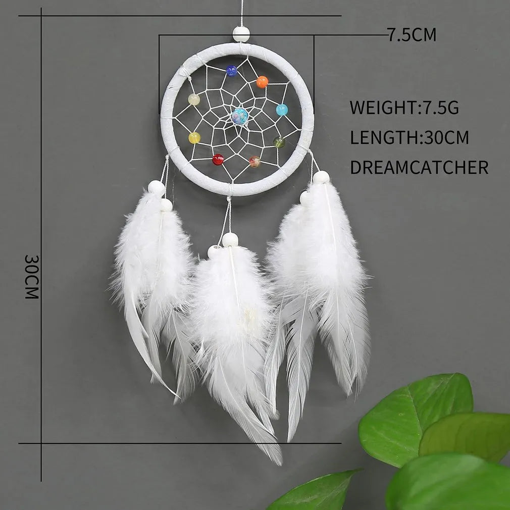 Handmad Dream Catcher Accessories Feather Pendant Decoration Ornament Circular Hanging Ornaments Car Home Decoration