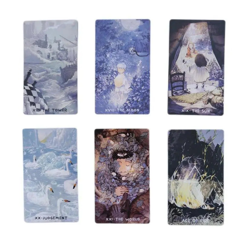 New 78 Card Tarot Deck Oracles Cards 12x7cm Monsoon Tarot Mysterious Divination Witches Tarot Cards Board Game