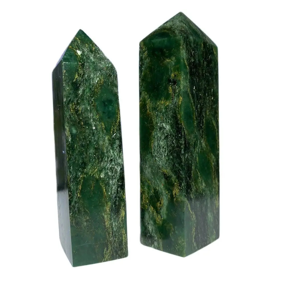 Natural Crystal Raw Gemstone Emerald Obelisk Wand Tower Healing Ornament Point Home Decoration  Energy Mineral Reiki  Gift Stone