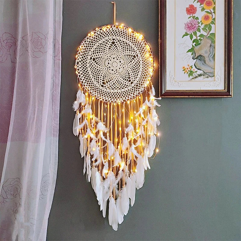 big dream catcher hanging/light decoration nordic decoration home girls room/nursery/kids decor dreamcatcher children room new 5